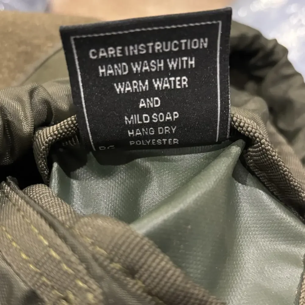 Highland Tactical Drawstring Olive Green Back Pack Bag Mesh Straps Molle Webbing